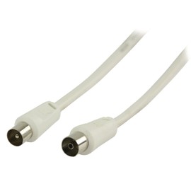 Valueline VLSP40000W200 Coaxial Aerial Lead Male-Female, 20 m, White