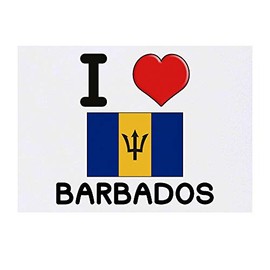 'I Love Barbados' Temporary Tattoo - Water Resistant, Skin-Safe, Non-Toxic Transfer (TO00046930)