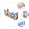 Happyyami Wooden Train Bridges Train Lifting Bridge 2 Level Crossing