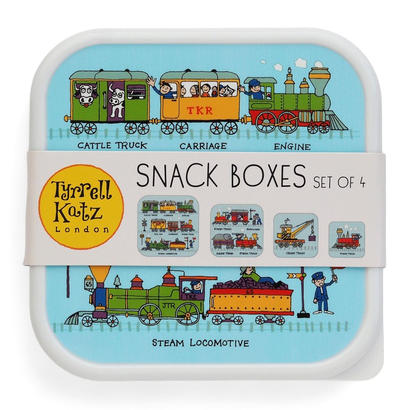 Tyrrell Katz Kids Snack Boxes with Trains Print - Children's