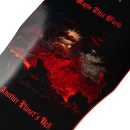 Welcome Skateboard Complete Depths on Dark Lord Red Dip 9.75" x 31.75"