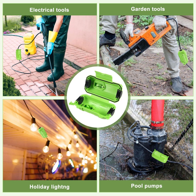 [4-Pack] Outdoor Extension Cord Covers，Waterproof Box and Cord safety housing,