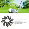 10Pcs Golf Head Cover Club Headcover Waterproof PU Elastic Closing