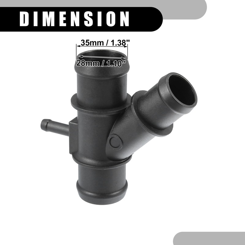 A ABSOPRO Engine Coolant Hose Connection No. 1K0121087H for Volkswagen