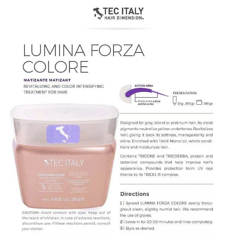 Tec Italy Lumina Forza Matizante Revitalizer & Intensifying Hair Treatment