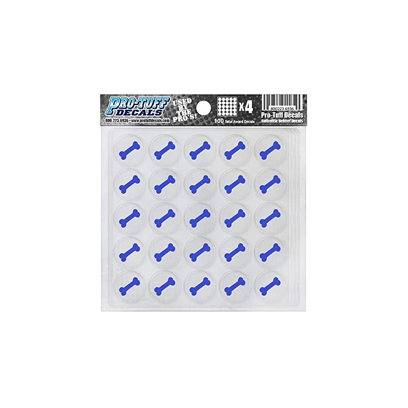 Pro-Tuff Decals Bone Award Decals 20 mil Vinyl 1-1/8" Diameter