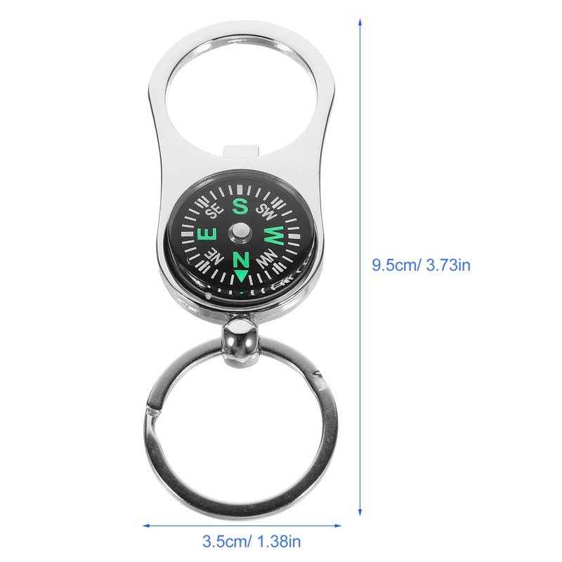 NOLITOY Compass & Keychain Set of 3, Retro, Zinc Alloy,