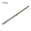 sourcing map 5pcs 1/4" Hex Shank Drill Bit 3/16" Gold