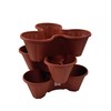 Shop4allsorts Set Of 3 Terracotta Colour Strawberry Trio Planter Flower
