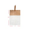 Foreside Home & Garden Large White Square Marble and Wood