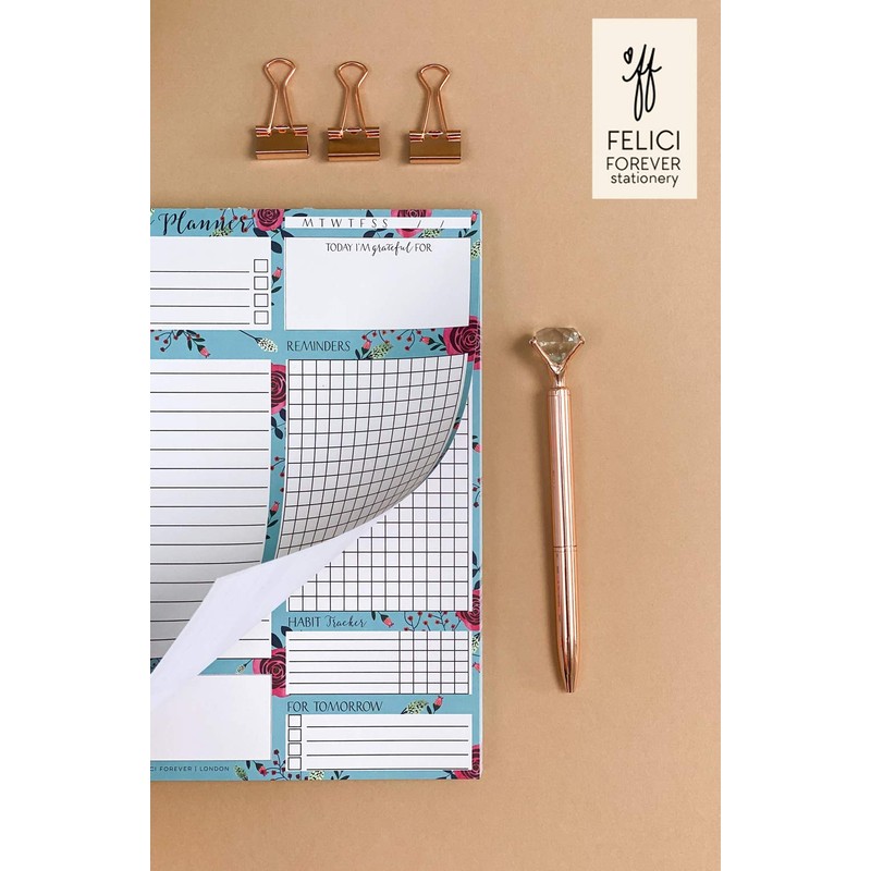 Daily Planner Pad 100 Sheets (Thicker Pages 90gsm) Things to
