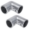 Handrail 2-Way Pipe Fitting Elbow,AICWIOO 90 Degree Pipe Connector 316