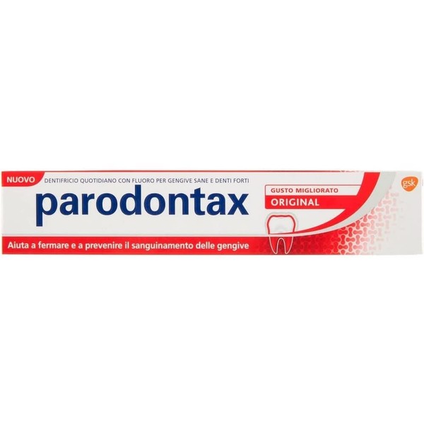 Parodontax Original Toothpaste for Healthy Gums and Strong Teeth, Daily Use, Fresh Breath, Improved Taste, 75 ml