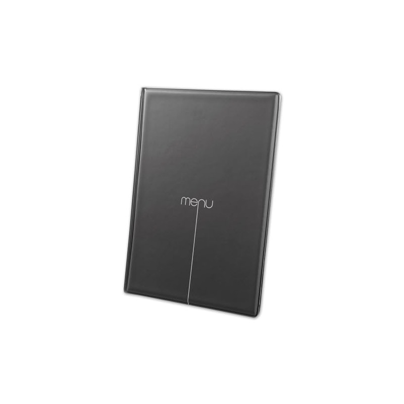 I LOVE MENU Risto Menu Holder, PVC Black, 31.3 x