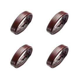 [Jumpsunfun] Watch Band Leather Loop Keeper Genuine Leather Watch Band Holder 4pcs 16mm 18mm 20mm 22mm 24mm, 20 mm