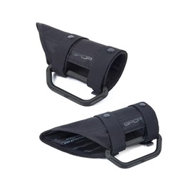 GPCA - Mango de agarre de metal, barra de rollo acolchada, 7.62 cm, JetBlack - Pair