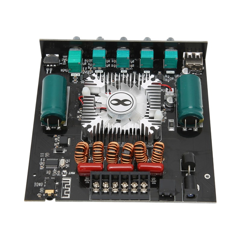 BT Power Amplifier Board Stereo 2.1 Channel Built in Cooling