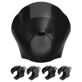 TCMT Quarter Head Fairing Windshield w/39mm Fork Clamp Fit for Harley Sportster XL1200 883 48 72 Dyna Low Rider Street Bob Wide Glide Fat Bob