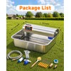 3 Gallon Automatic Chicken Waterer, Real 304 Stainless Steel Metal