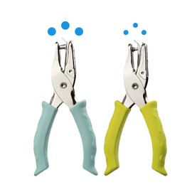 KINGSUPER 1/4” Hole Punch and 1/8” Small Single Hole Punch Handheld Paper Puncher for DIY Craft Tag (Green)