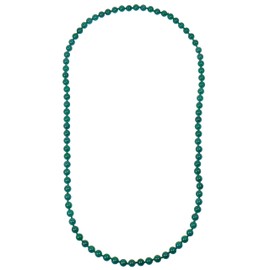 ELEDORO Genuine Gemstone Pearl Necklace Endless Knotted 8 mm Necklace 80 cm Long, Gemstone, Agate Green