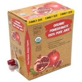 PassionBio - Passion Bio - Jugo de granada orgánico, sin concentrado, 101.4 onzas líquidas - 3 L - Top Quality