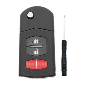 3 Button Flip Replacement Key Fob Cover Case fit for Mazda 3 5 6 RX8 CX5 CX7 CX9 Keyless Entry Key Fob Shell