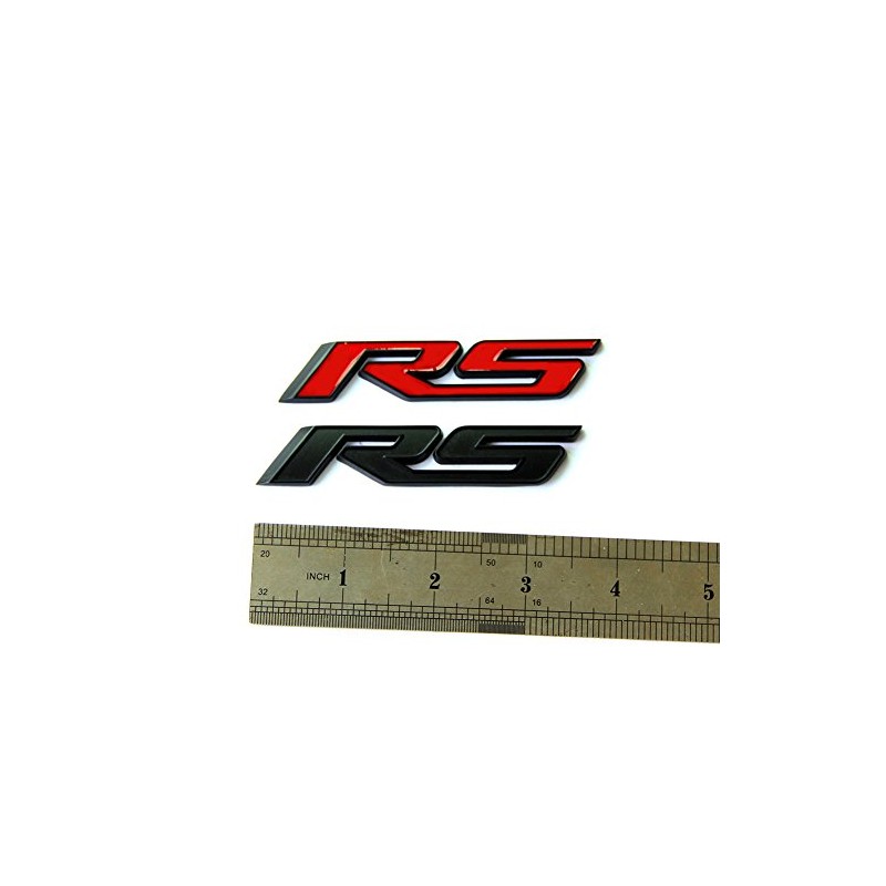 Yoaoo 1x OEM Black Grille RS Emblem Badge 3d Allloy
