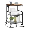 MAHANCRIS Mobile Printer Stand, 3-Tier Industrial Printer Cart with Power