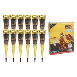 12pcs Temporary Tattoo Paste Quick Coloring Long Lasting Tattoo Paste for Body Art Painting 25g