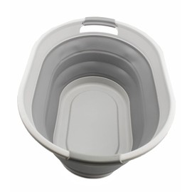 SAMMART Collpasible Laundry Basket (28L Collapsible Laundry Basket (Grey))