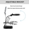 LED Light Helping Hands Soldering Magnifier Station Professional 3.5X 12X