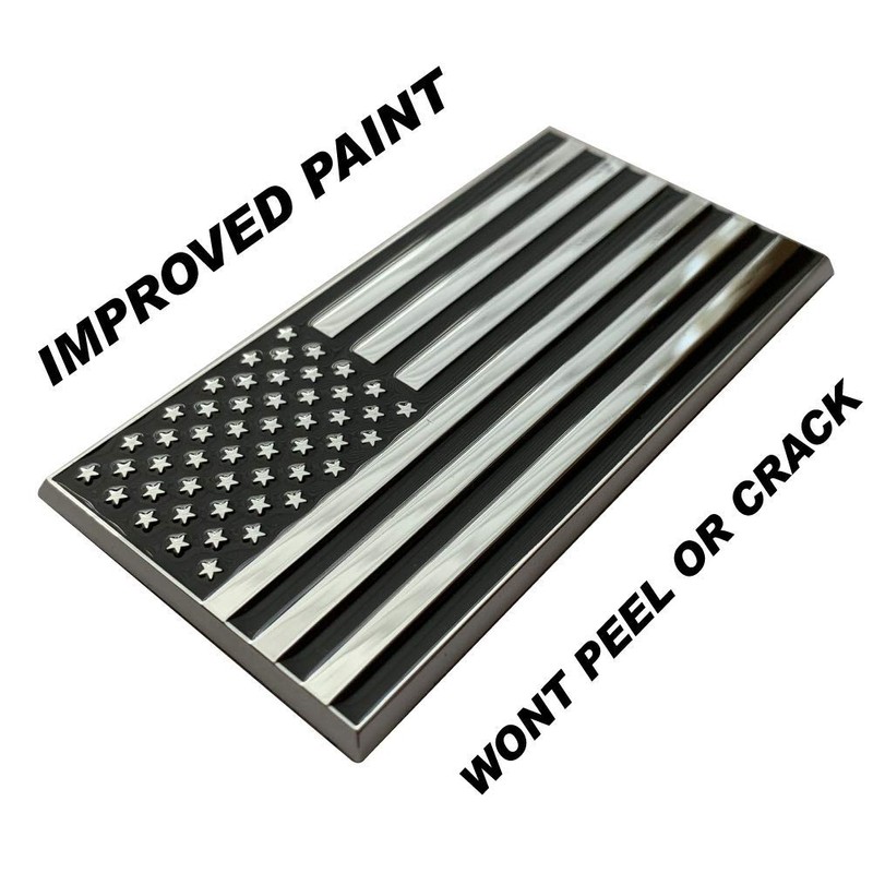 American Flag Metal Decal Auto Emblem