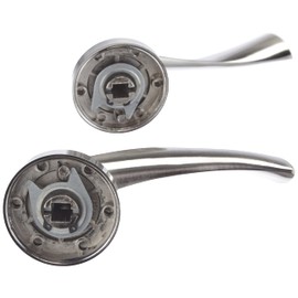 ORYX 3035010 Roseta Onda - Door Handle, Glossy Nickel