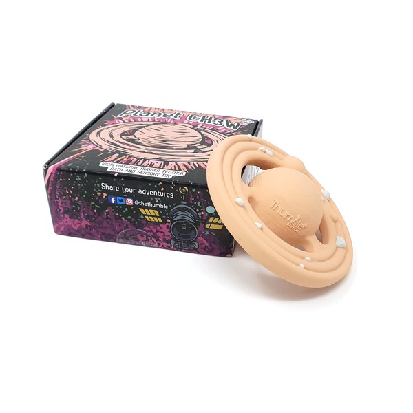 Planet CH3W (Peach) Natural Rubber Baby Teething Bath Sensory Play