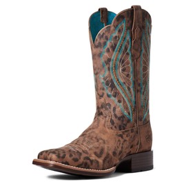 ARIAT BMVY9 Womens PrimeTime Western Boot Faded Leopard 10