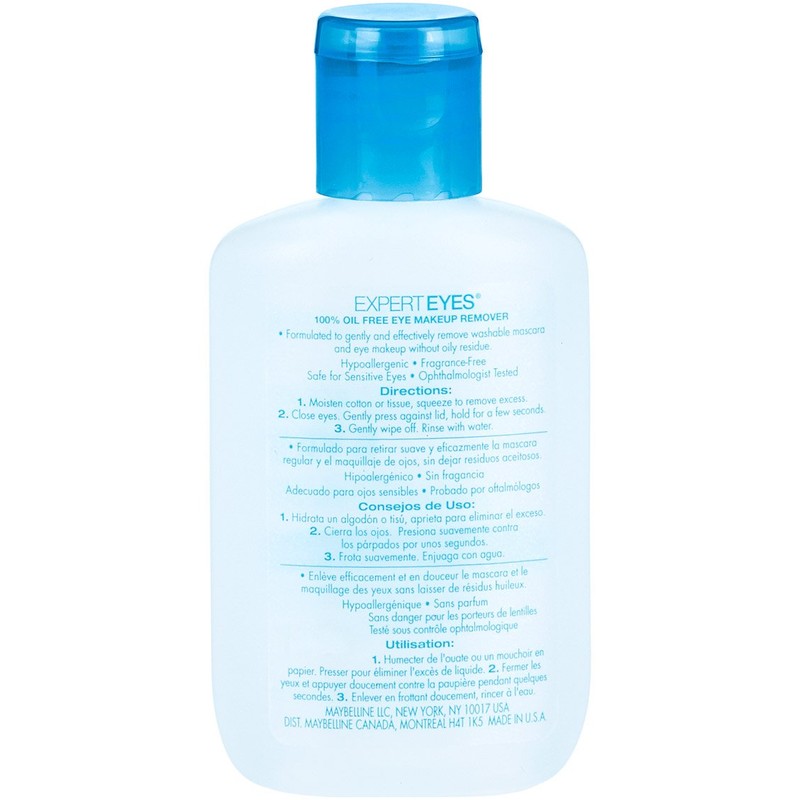 Maybelline Expert Eyes Oil-Free Eye Makeup Remover, For Washable Eye