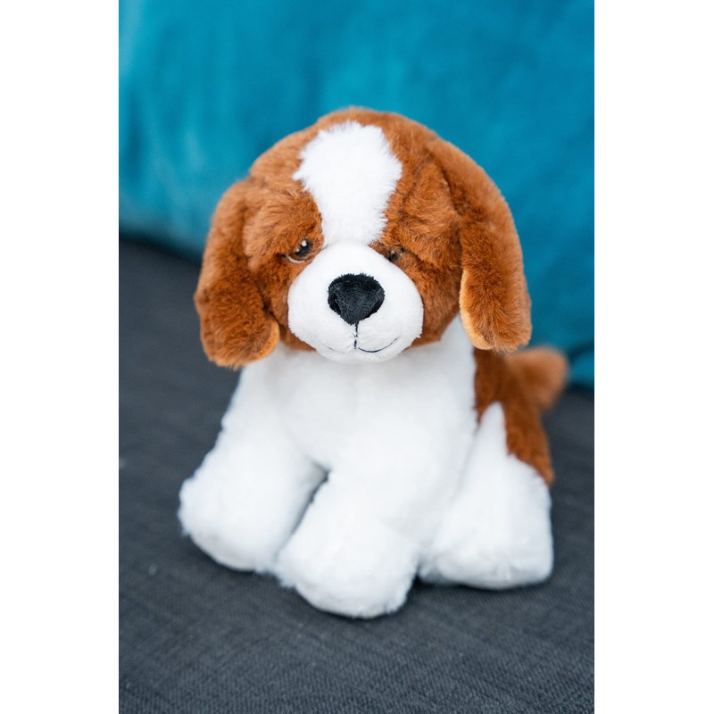HEITMANN DECO Pet Plush Cavalier King Charles Spaniel White Brown
