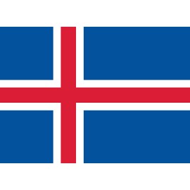 Premium Flag - 90 x 150 cm / 150 cm / 90 cm - Made of Polyester with Golden Eyelets - Durable and Weatherproof (Iceland)