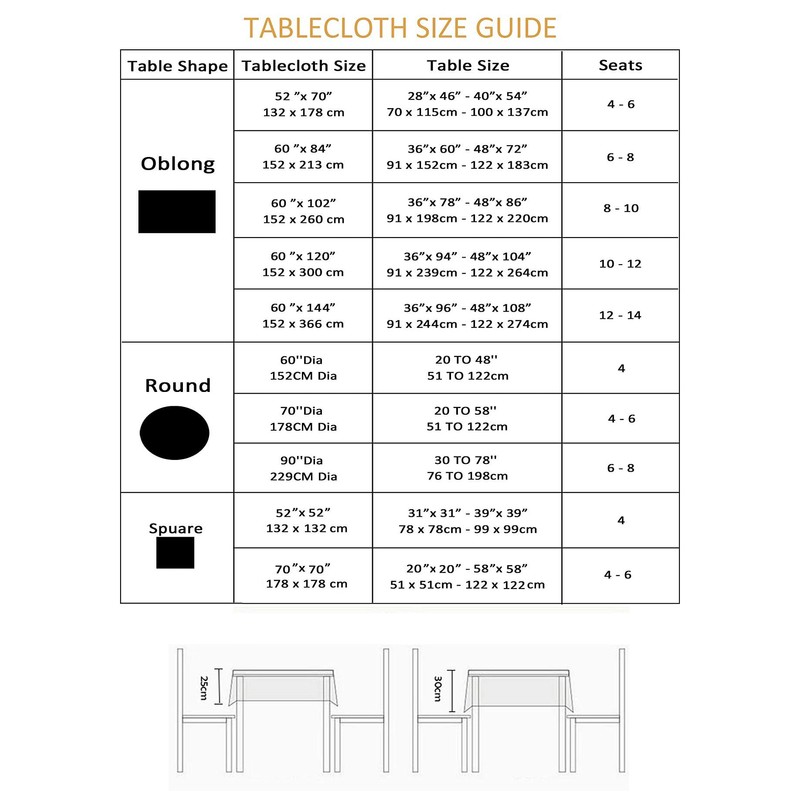 Heavy Duty Fabric Tablecloth with White Lace-Waterproof/Wrinkle Free/Stain Resistant/Oil Proof-for