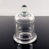 EXCEART Glass Cloche 2 Sets Clear Glass Dome Candle Glass
