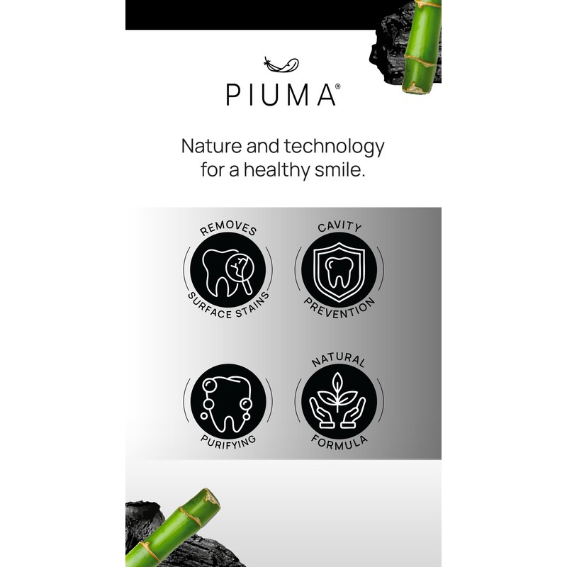 Piuma Care Geschenkset - Zahnbürste & Halter, Zahnpasta, Mundwasser &