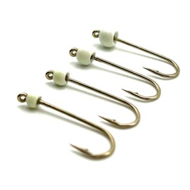 Kolibri Tungsten Micro Jig Hooks Set – 4 Pieces | Trout Tungsten Beads Ultralight Hooks for Fishing with Rubber Bait | Tungsten Jigs Trout Fishing Hooks