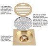 Square Floor Drain Bathroom Shower Waste Grate Brass Constructed Strainer