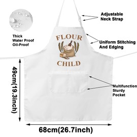 JNIAP Sourdough Starter Apron Sourdough Bread Gift Sourdough Mama Apron Bread Maker Gifts (FLOUR CHILD ap)