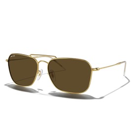MERRY'S Retro Metal Square Aviator Polarized Sunglasses for Men Women S6028