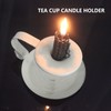 2pcs Taper Candle Holders Simple Antique Finish Iron Candle Holder