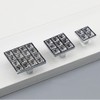 ESreake 10 Pack Extra Large Square Crystal Rhinestone Cabinet Knobs