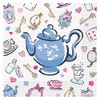 Unique 77282 Alice in Wonderland Party Napkins, 16ct6.5" X 6.5"