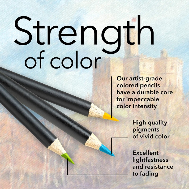 Castle Arts Coloured Pencils Set, Pack of 24